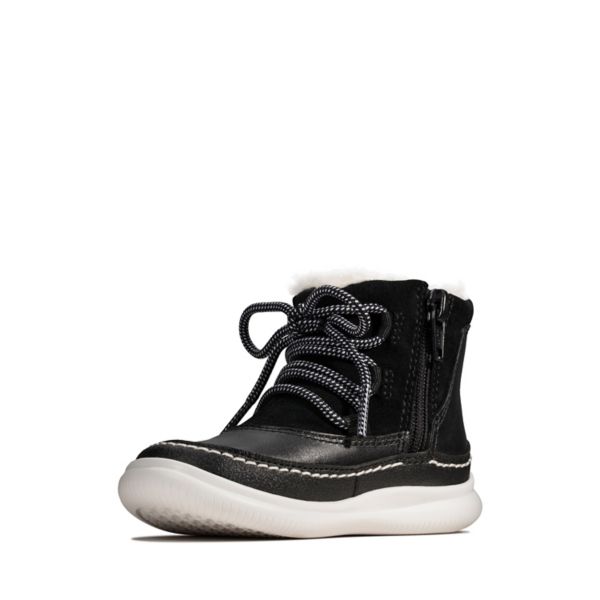Clarks Girls Cloud Alpine Toddler Casual Shoes Black | CA-2945086